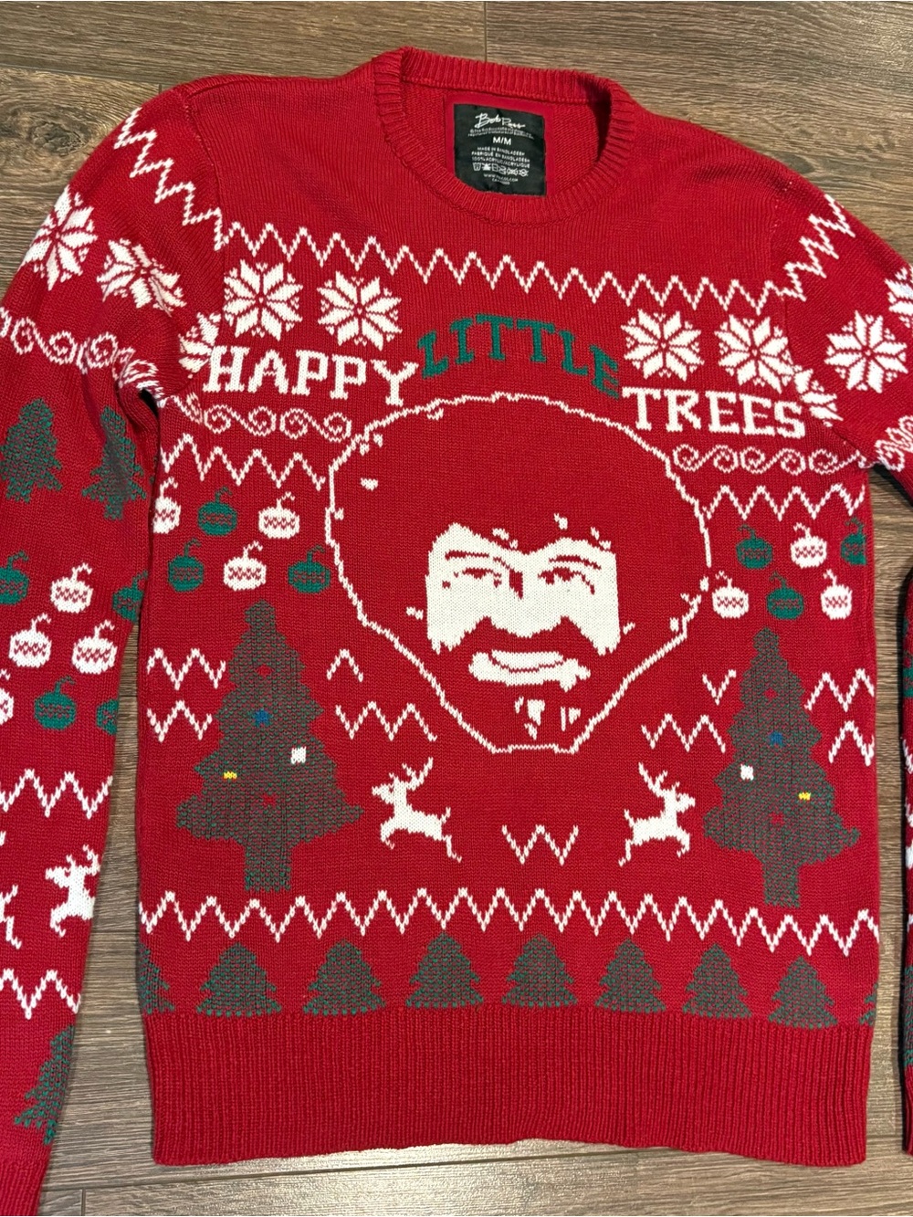 🎄 Bob Ross “Happy Little Trees” Christmas sweater!